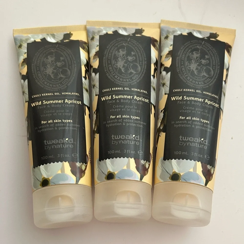 Tweakd Wild Summer Apricot Face & Body Cream TRIO | 3 fl.oz. each | SEALED